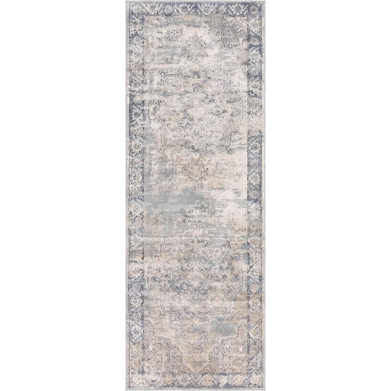 Unique Loom Portland Canby Ivory/Gray 2 ft. 2 in. x 6 ft. Runner Rug 3147297