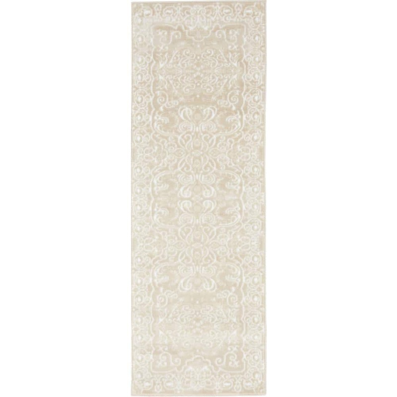 Unique Loom Rushmore Adams Snow White 2′ 0 x 6′ 0 Runner Rug 3134783