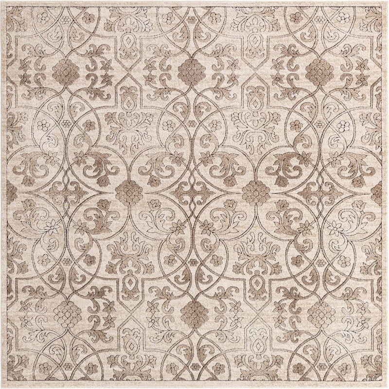 Unique Loom Rushmore Washington Dark Beige 8′ 0 x 8′ 0 Square Rug 3134797