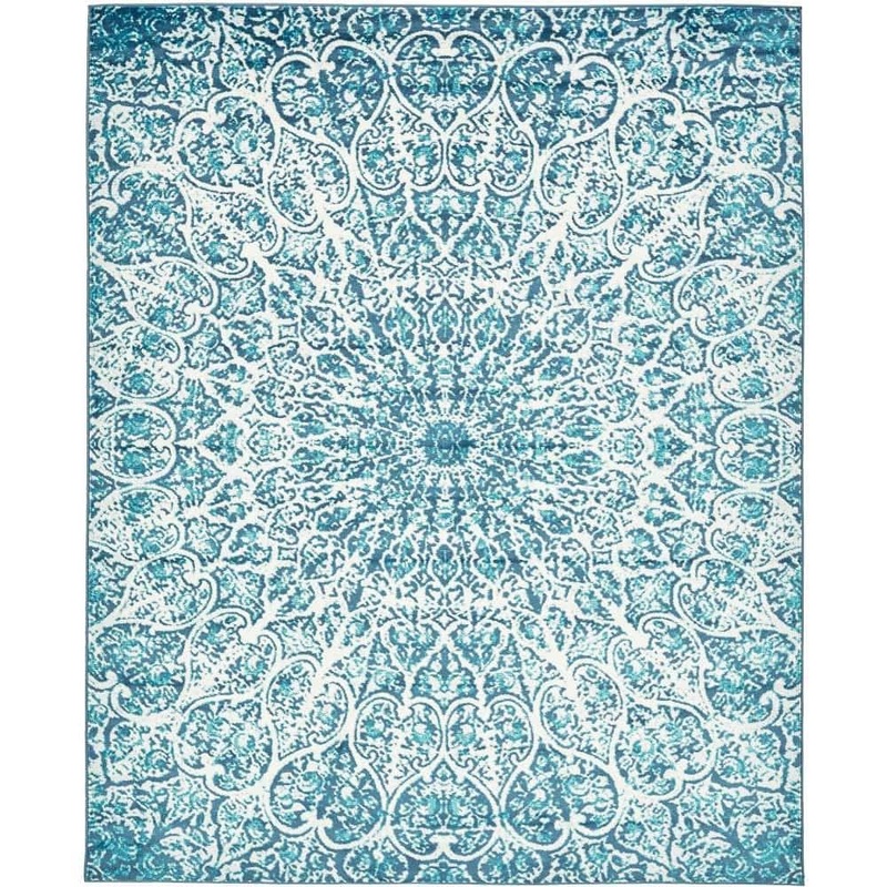 Unique Loom Sofia Grace Turquoise 8′ 0 x 10′ 0 Area Rug 3137743