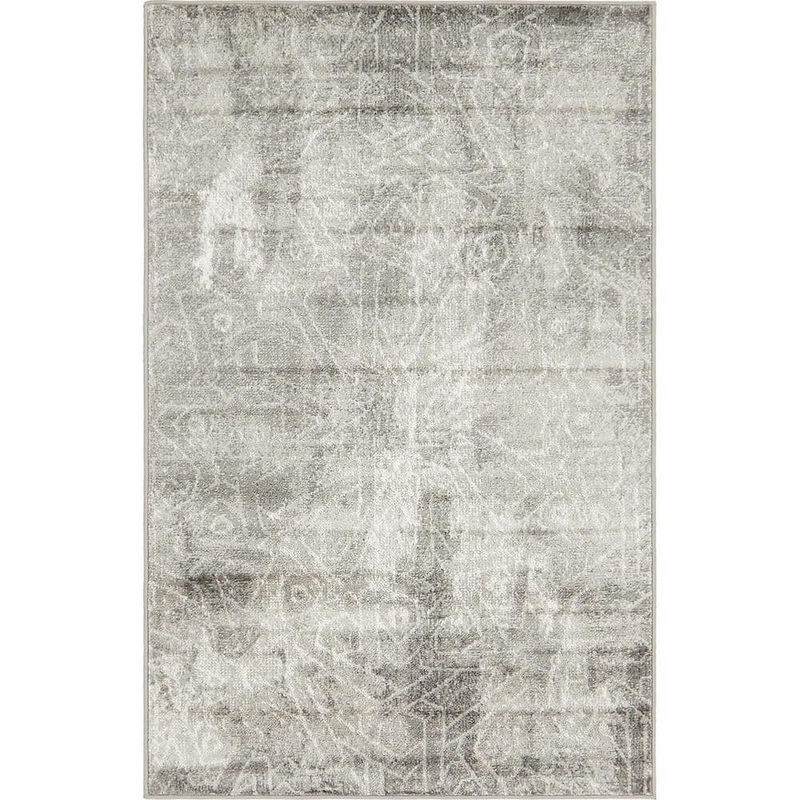 Unique Loom Sofia Rainier Dark Gray 3′ 3 x 5′ 3 Area Rug 3141626