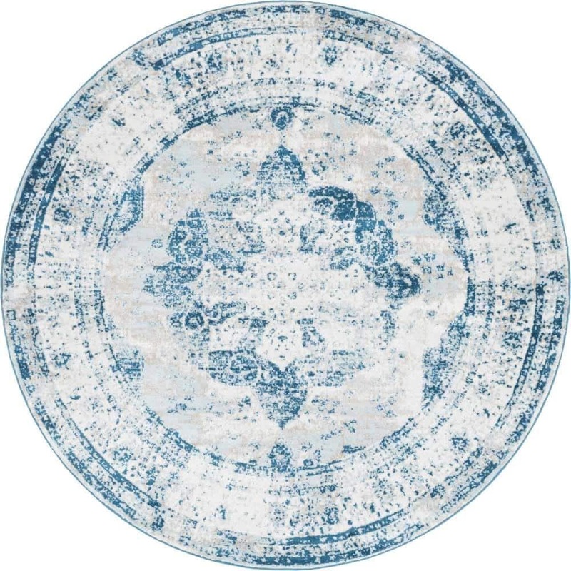 Unique Loom Sofia Salle Garnier Blue 8 ft. x 8 ft. Area Rug 3151852