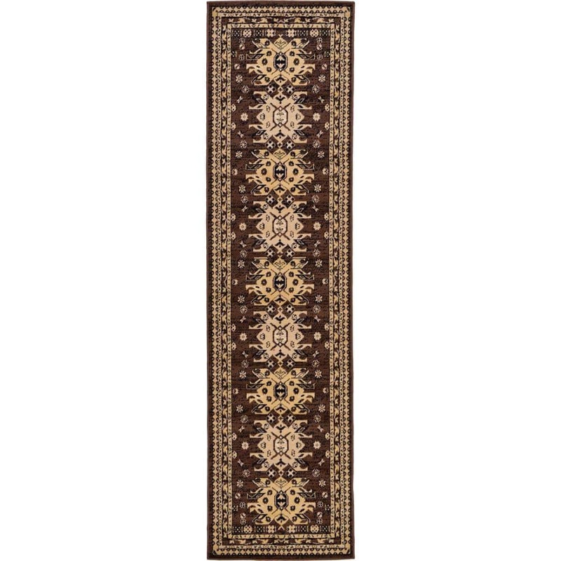 Unique Loom Taftan Oasis Brown 2′ 7 x 10′ 0 Runner Rug 3119152