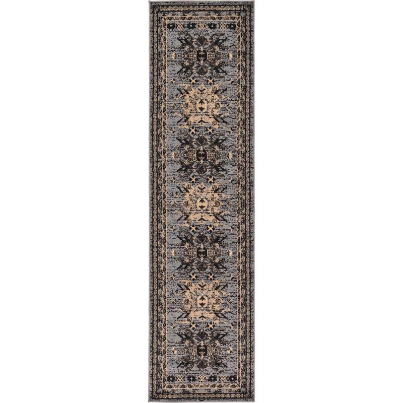 Unique Loom Taftan Oasis Gray 2′ 2 x 8′ 2 Runner Rug 3124932