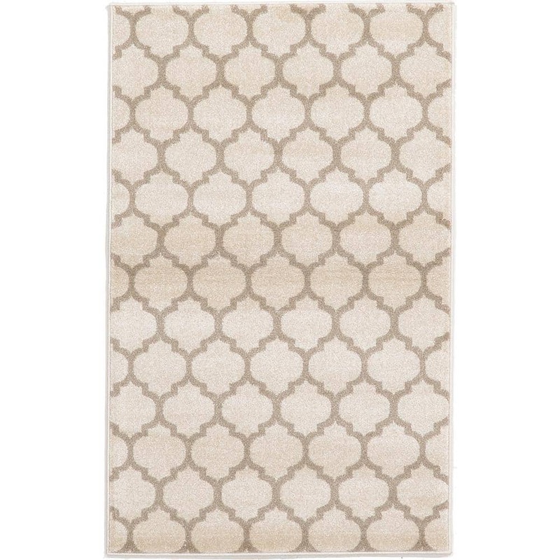 Unique Loom Trellis Philadelphia Beige/Light Brown 3′ 3 x 5′ 3 Area Rug 3115799
