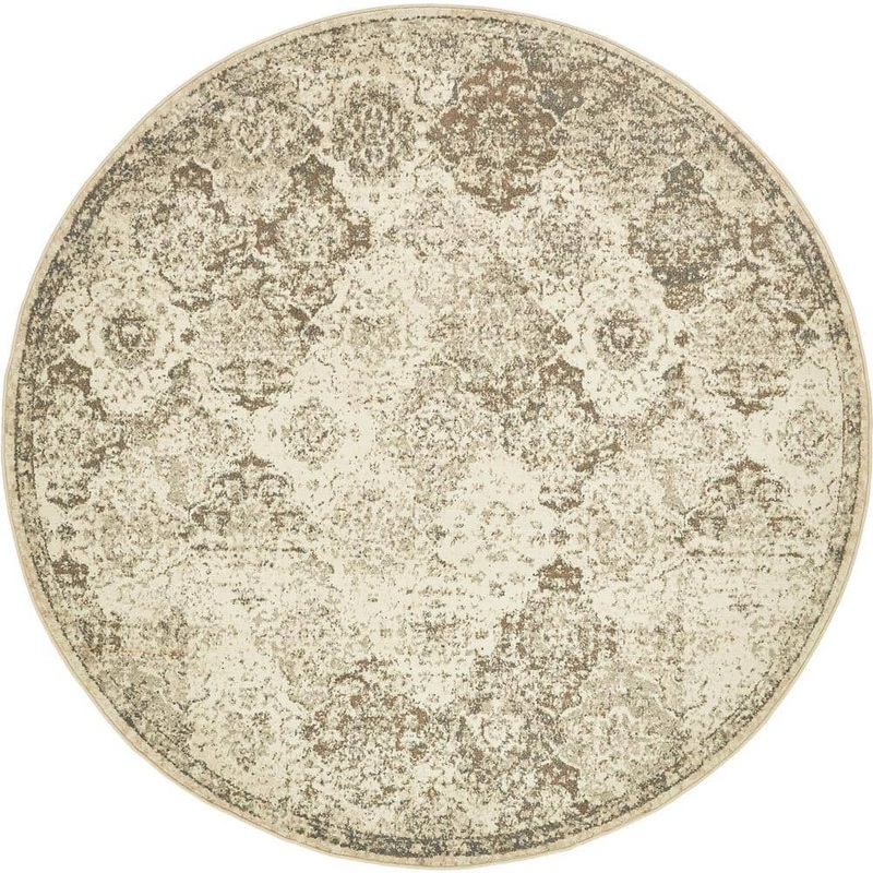 Unique Loom Tuareg Bungalow Beige 8′ 0 x 8′ 0 Round Rug 3138751