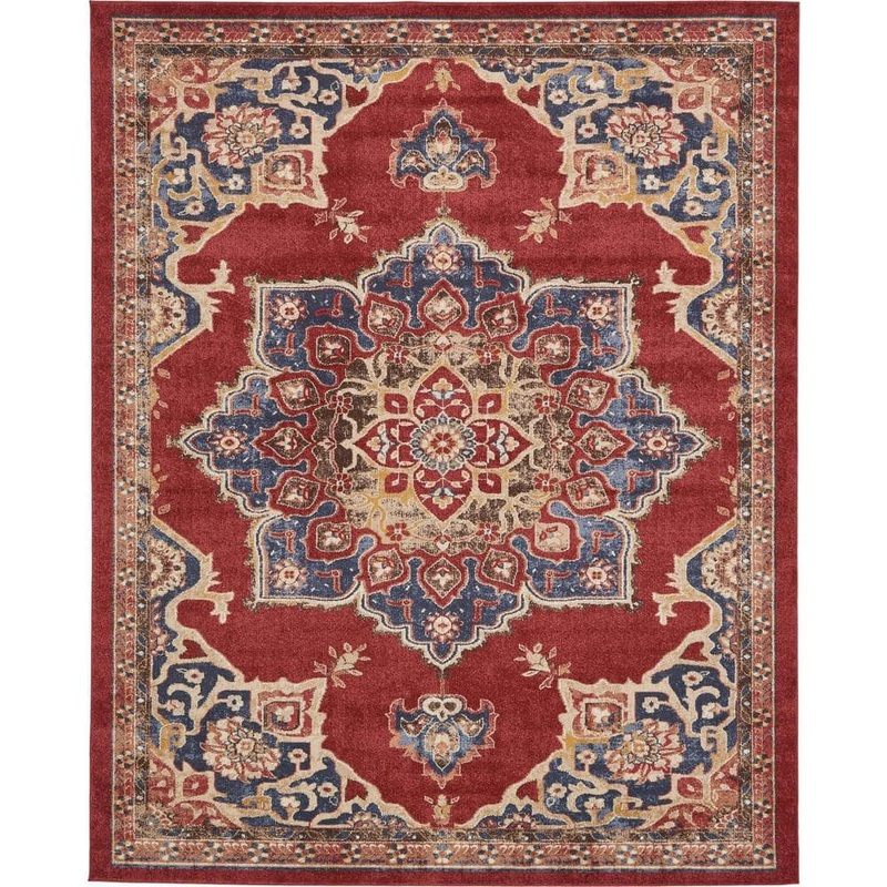 Unique Loom Utopia Helios Burgundy 8′ 0 x 10′ 0 Area Rug 3135340