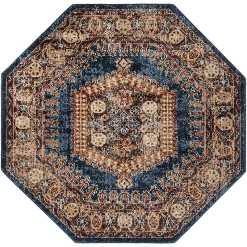 Unique Loom Utopia Larissa Blue 5′ 3 x 5′ 3 Area Rug 3193273