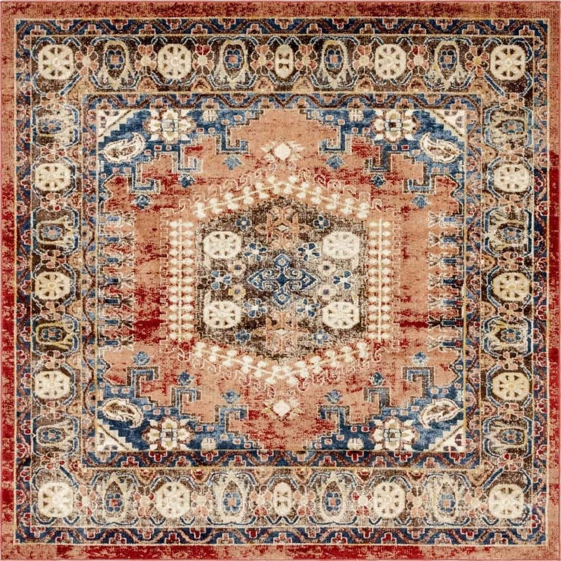 Unique Loom Utopia Larissa Terracotta 7′ 0 x 7′ 0 Area Rug 3145775