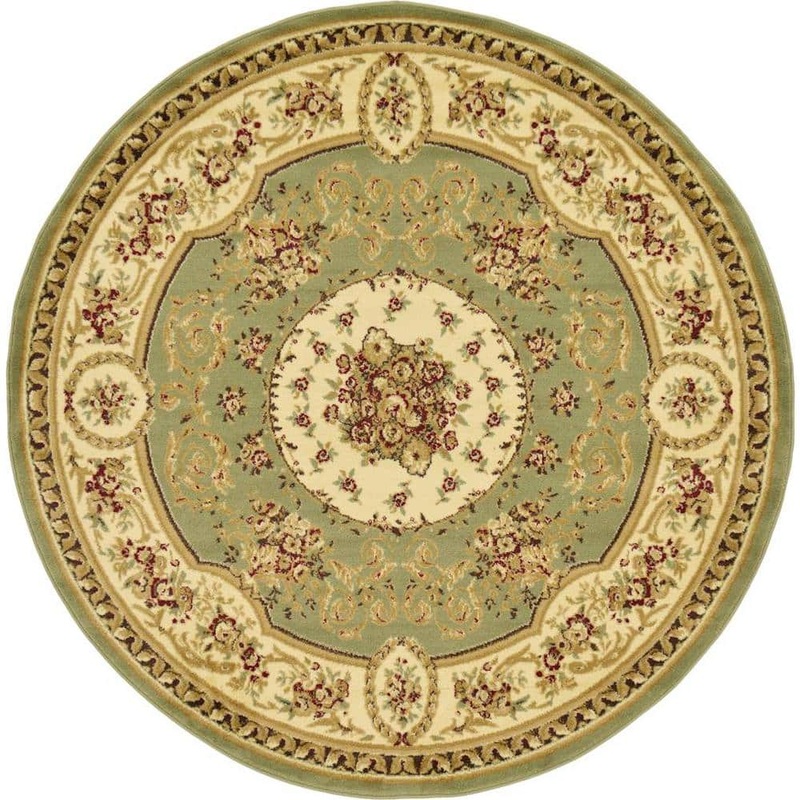 Unique Loom Versailles Phillipe Green 6′ 0 x 6′ 0 Round Rug 3123590