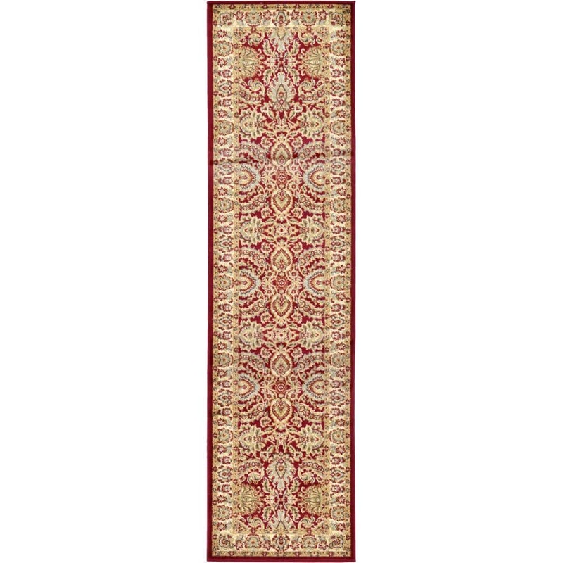 Unique Loom Voyage Asheville Red 2′ 7 x 10′ 0 Runner Rug 3120300