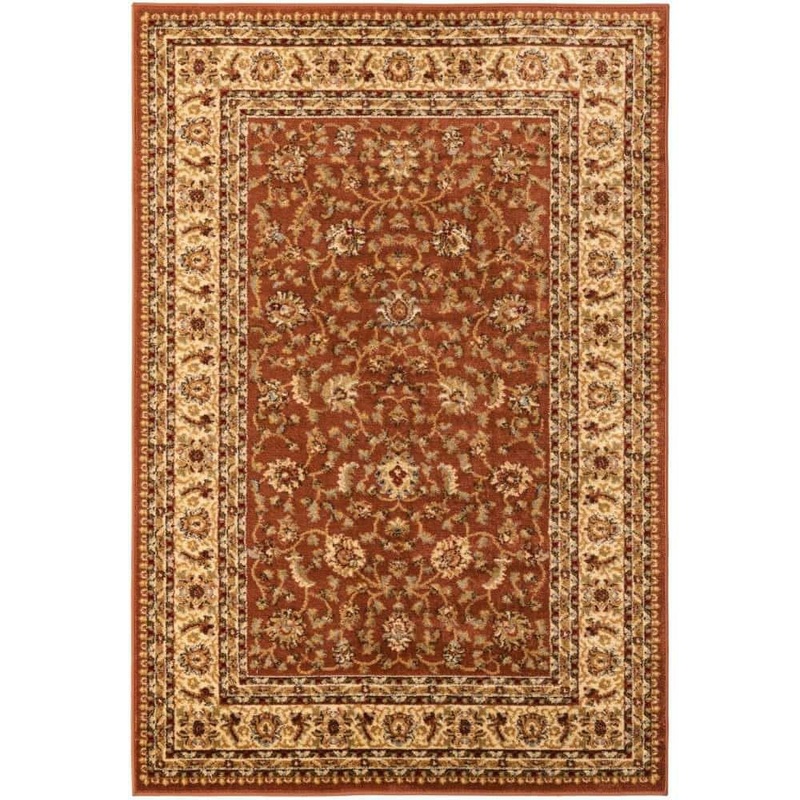Unique Loom Voyage St. Louis Brick Red 4′ 0 x 6′ 0 Area Rug 3132936