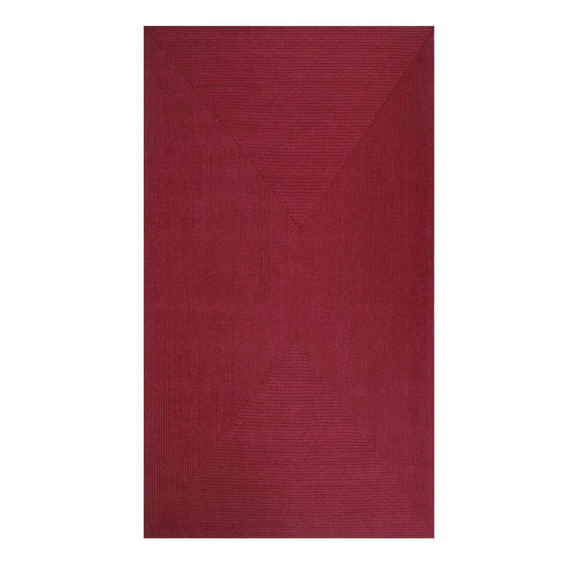 SUPERIOR Braided Burgundy 3 ft. x 5 ft. Solid Indoor/Outdoor Area Rug 3X5RUG-BRAIDED-POLY-BG
