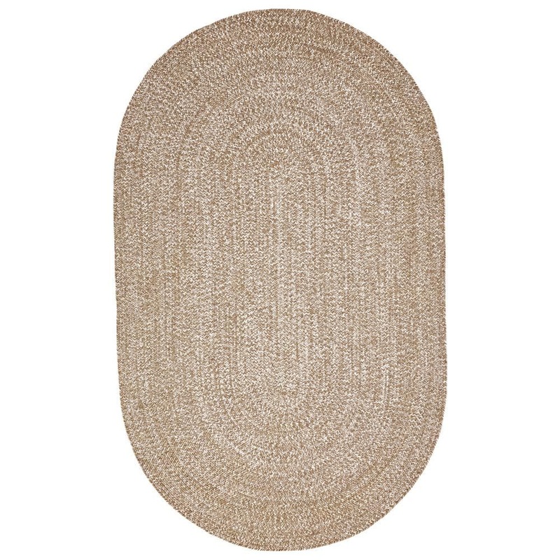 SUPERIOR Braided Canvas-White 8 ft. x 10 ft. Reversible Transitional Polypropylene Indoor/Outdoor Area Rug 8X10ORUG-BRAIDED-POLY-CVWH