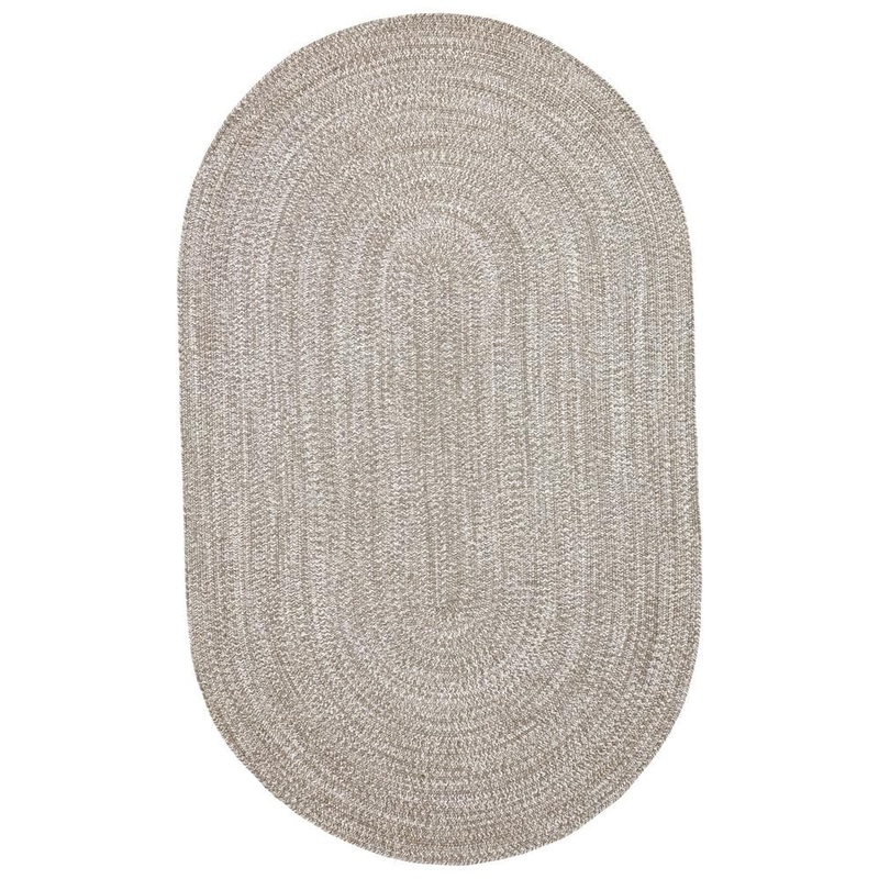 SUPERIOR Braided Slate-White 5 ft. x 8 ft. Reversible Transitional Polypropylene Indoor/Outdoor Area Rug 5X8ORUG-BRAIDED-POLY-SLWH