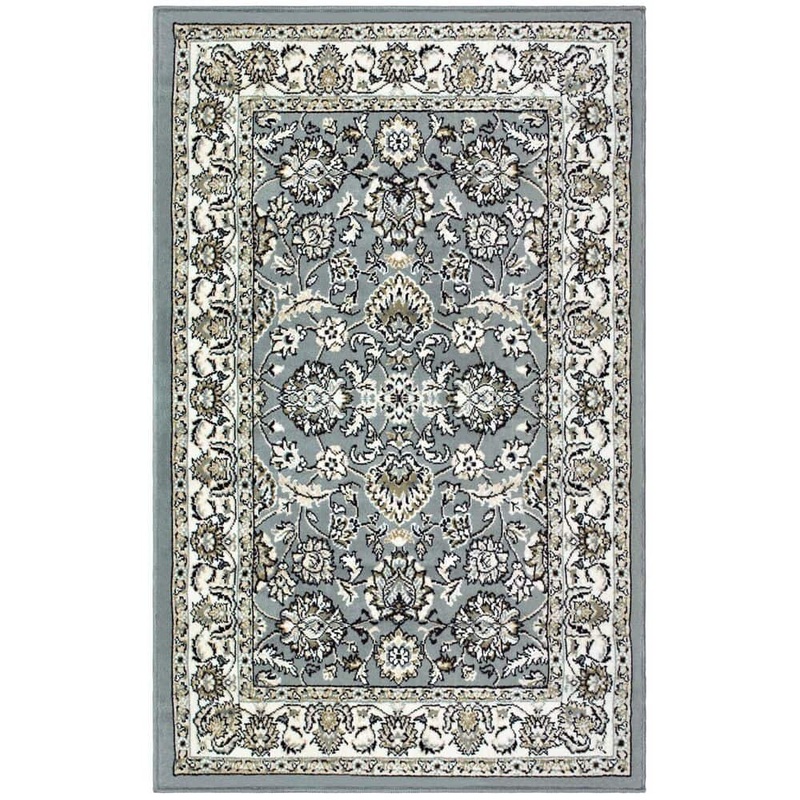 SUPERIOR Lille Cream 8 ft. x 10 ft. Rectangle Ornamental Floral Border Polypropylene Area Rug 8X10RUG-LILL
