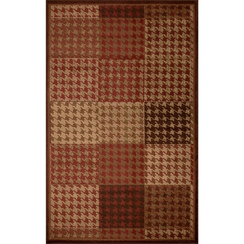 SUPERIOR Natte Mocha 7 ft. x 9 ft. Abstract Checkered Geometric Indoor Area Rug 7X9RUG-NATTE-MO