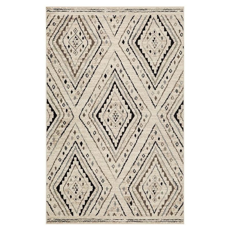 SUPERIOR Ozark Slate 8 ft. x 10 ft. Modern Geometric Diamonds Polypropylene Area Rug 8X10RUG-OZRK-SL