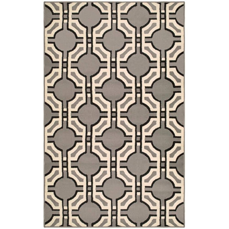 SUPERIOR Pritchard Grey 8 ft. x 10 ft. Rectangle Geometric Ornamental Polypropylene Area Rug 8X10RUG-PRITCHD