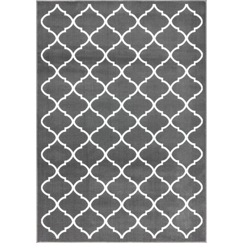 SUSSEXHOME Area Rugs Modern Desing for Living Room 2 x 3 Gray/White Beat-Gray-2×3
