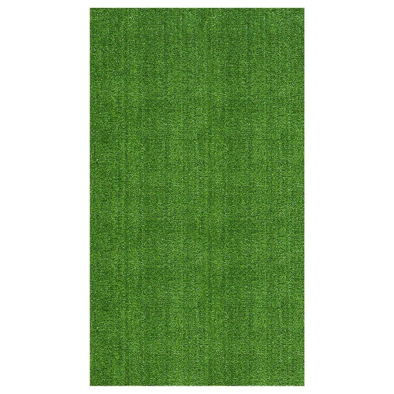 Sweet Home Stores Meadowland Collection Waterproof Solid 7×10 Indoor/Outdoor Artificial Grass Rug, 6 ft. 6 in. x 9 ft. 2 in., Green MDR350-7X10
