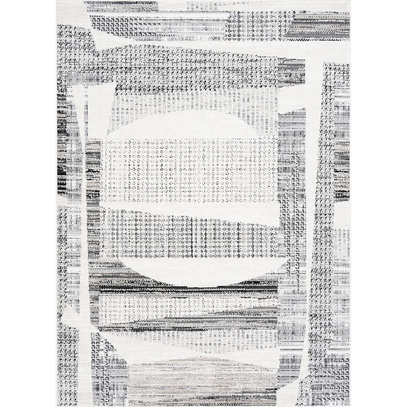 Tayse Rugs Alpha Gray 8 ft. x 10 ft. Abstract Indoor Area Rug ALH1509 8×10