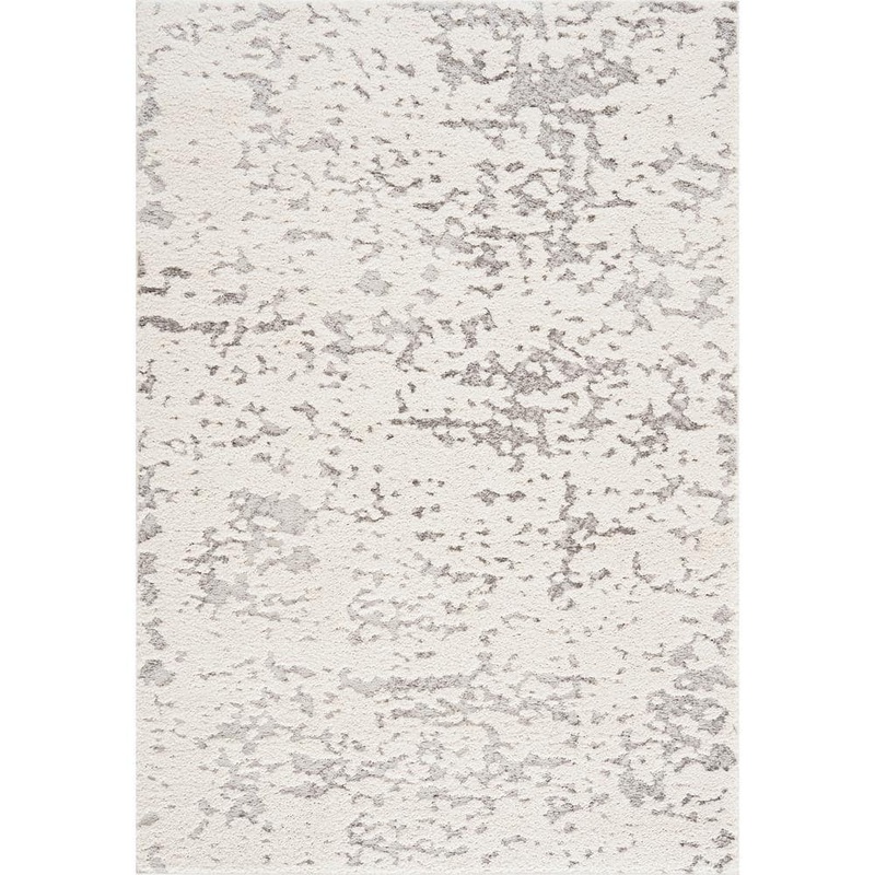 Tayse Rugs Artisan Shag Beige 5 ft. x 7 ft. Abstract Indoor Area Rug ART1521 5×7