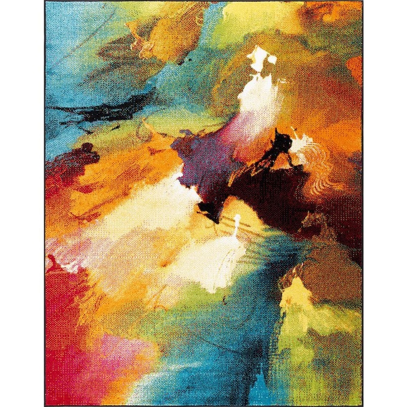 Tayse Rugs Avon Abstract Multi-Color 8 ft. x 10 ft. Indoor Area Rug AVN1701 8×10
