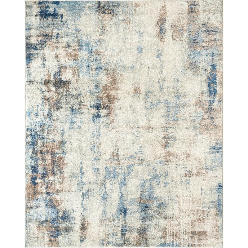 Tayse Rugs Chelsea Navy 7 ft. x 9 ft. Abstract Indoor Area Rug CHL1407 7×9
