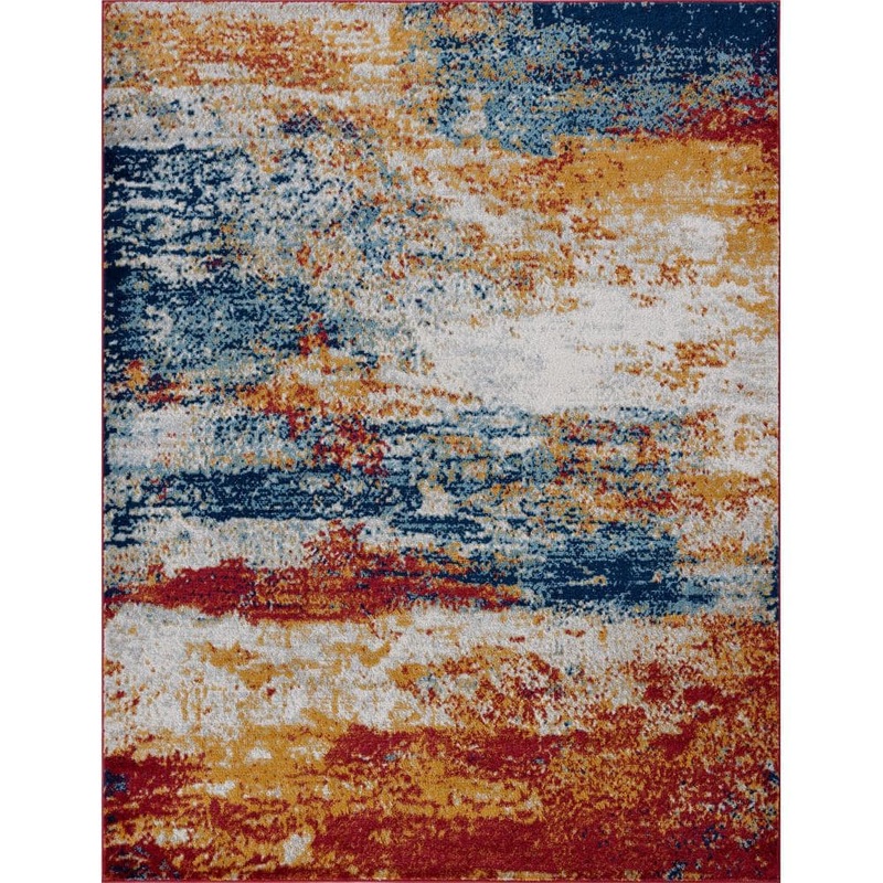 Tayse Rugs Diamond Abstract Multi-Color 8 ft. x 10 ft. Indoor Area Rug DIA1500 8×10