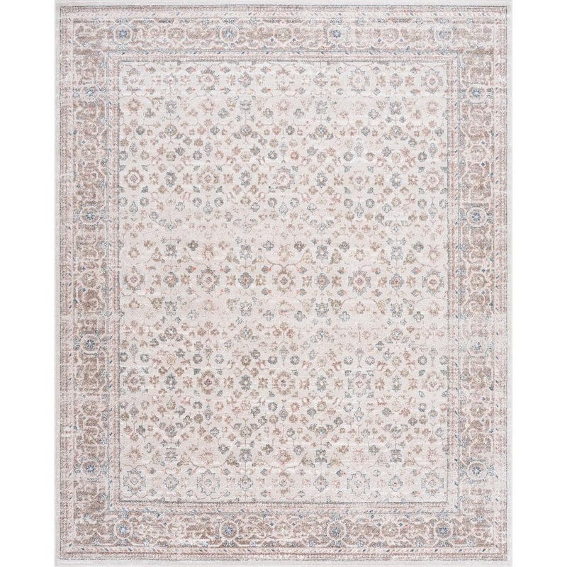 Tayse Rugs Magic Traditional Blue and Cream 9 ft. x 12 ft. Oriental Indoor Area Rug MGC1006 9×12