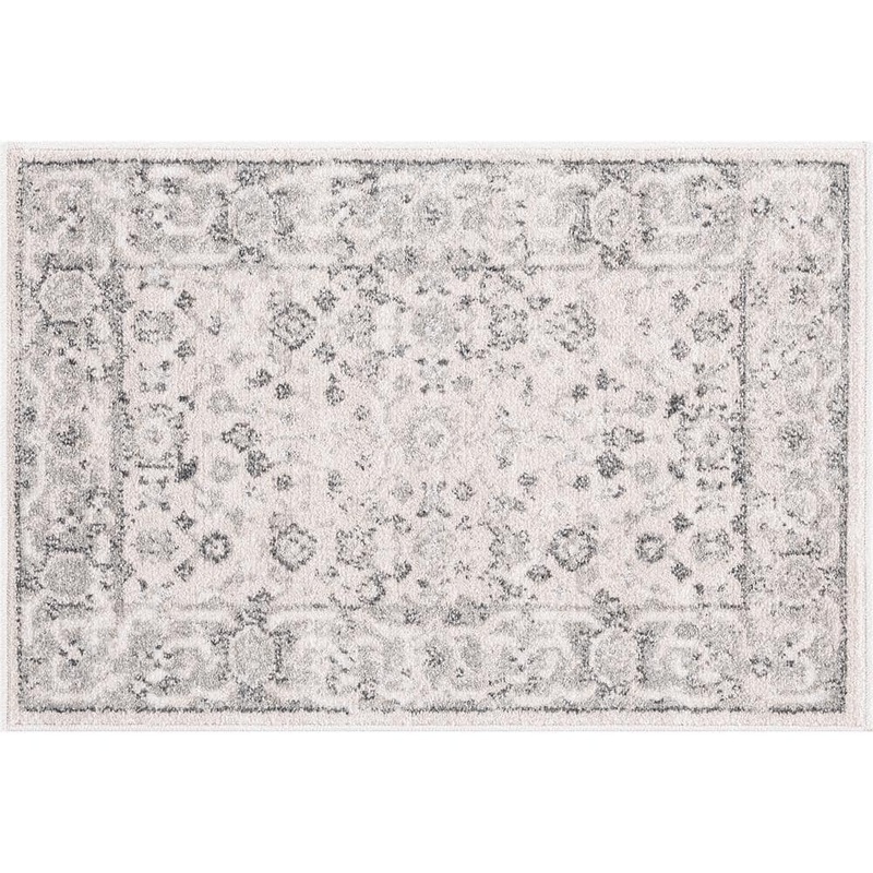 Tayse Rugs Magic Traditional Cream and Gray 2 ft. x 3 ft. Oriental Indoor Area Rug MGC1017 2×3