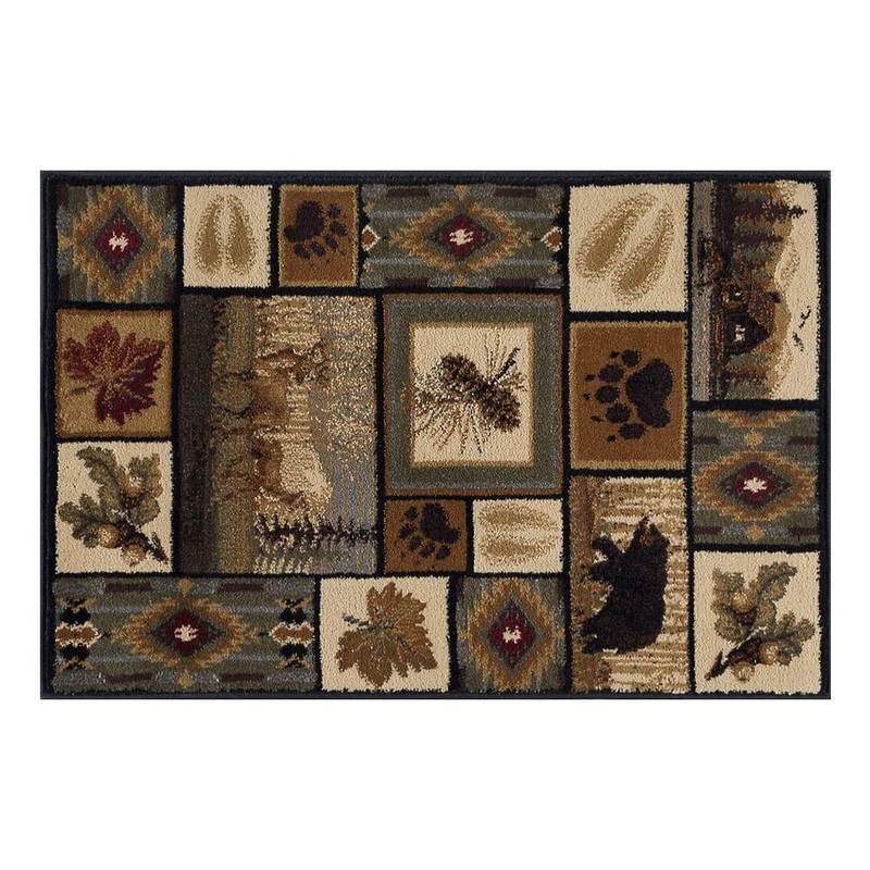 Tayse Rugs Nature Lodge Multi-Color 2 ft. x 3 ft. Indoor Area Rug NTR6660 2×3