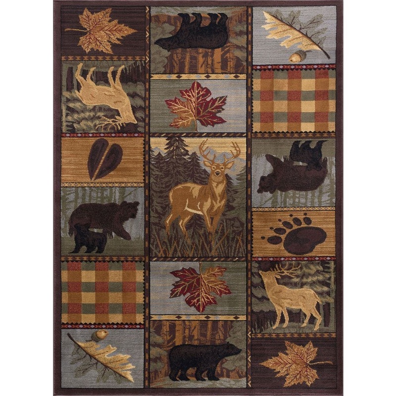 Tayse Rugs Nature Lodge Multi-Color 3 ft. x 10 ft. Indoor Runner Rug NTR6568 3×10