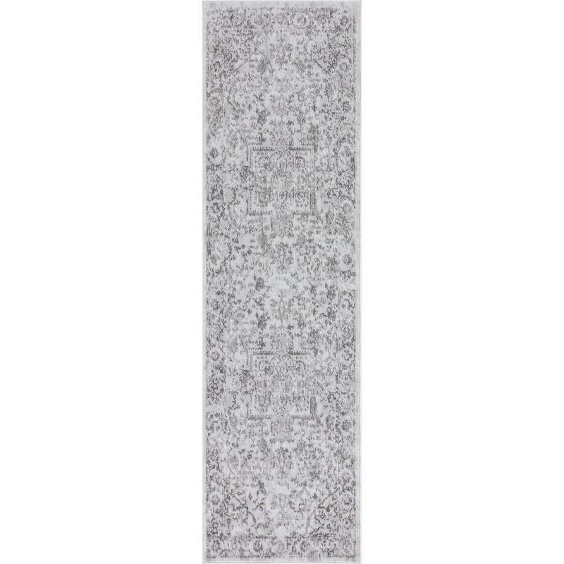 Tayse Rugs Nexus Oriental White 2 ft. x 8 ft. Indoor Runner Rug NEX1702 2×8