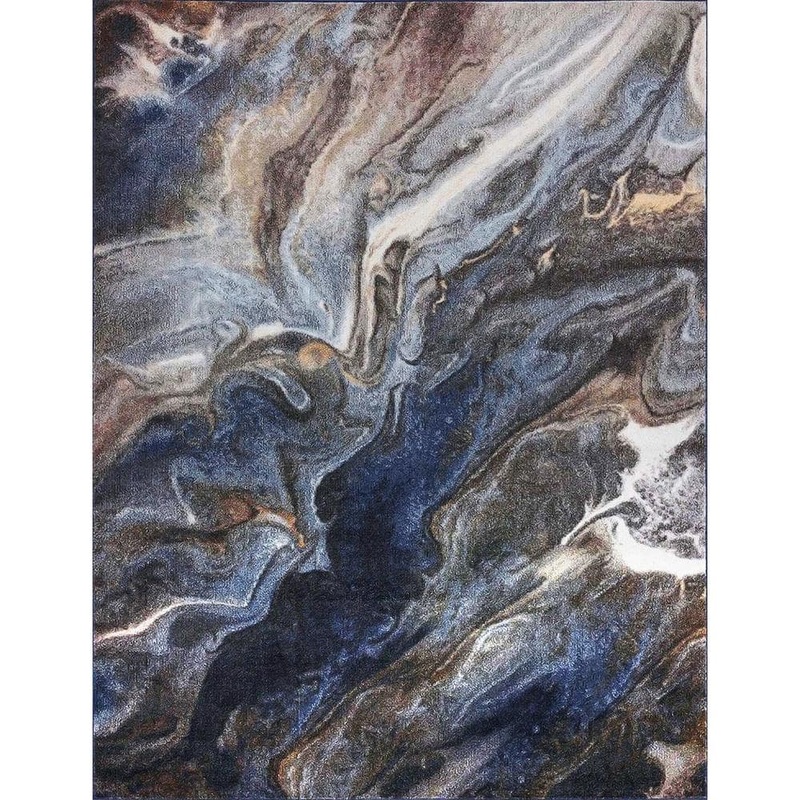 Tayse Rugs Reina Abstract Orange 4 ft. x 6 ft. Indoor Area Rug REI2000 4×6