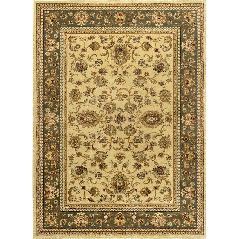 Tayse Rugs Sensation Border Ivory 8 ft. x 11 ft. Indoor Area Rug SNS4722 8×11
