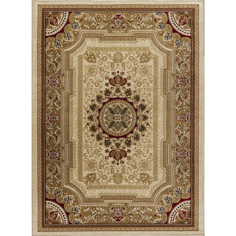 Tayse Rugs Sensation Oriental Ivory 5 ft. x 7 ft. Indoor Area Rug SNS4672 5×8