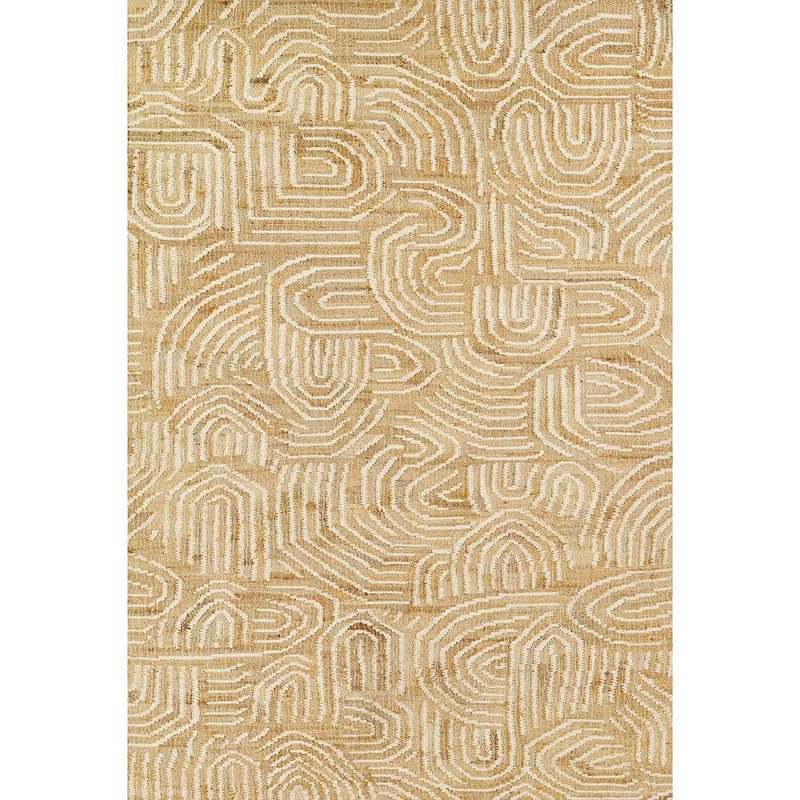 Tempaper Swell Abstract Natural & Cream 8 ft. X 10 ft. Jute and Wool Area Rug RU2099