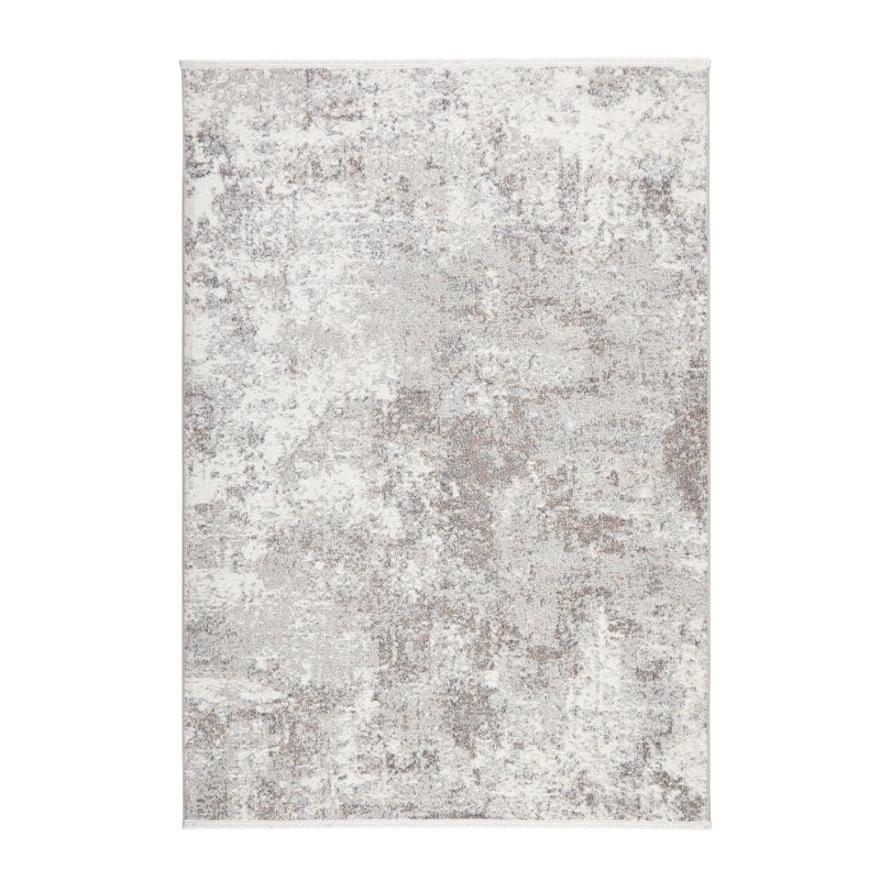 TOWN&COUNTRY LIVING Everyday Rein Abstract Cloud Grey 6 Ft. x 9 Ft. Machine Washable Rug 2A-12-451