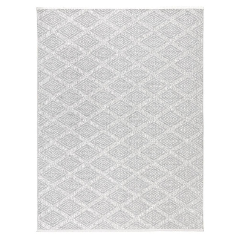 TOWN&COUNTRY LIVING Everyday Rein Solid Diamond Grey 8 Ft. x 10 Ft. Machine Washable Rug 1-87-451