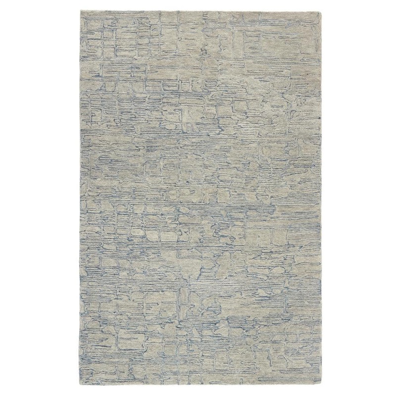 TOWN&COUNTRY LIVING Remi Hand Tufted Wool Abstract Line Grey/Blue 8 ft. x 10 ft. Area Rug 1-03-705