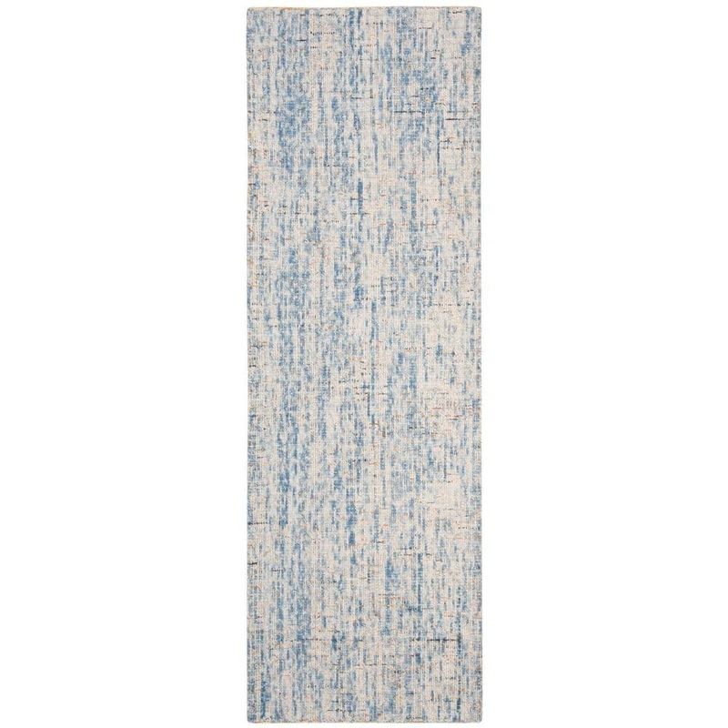 SAFAVIEH Abstract Dark Blue/Rust Doormat 2 ft. x 4 ft. Speckled Area Rug ABT468C-24