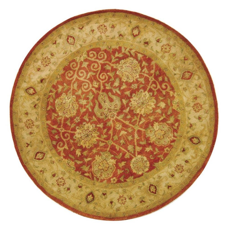 SAFAVIEH Antiquity Rust 8 ft. x 8 ft. Round Border Area Rug AT21A-8R