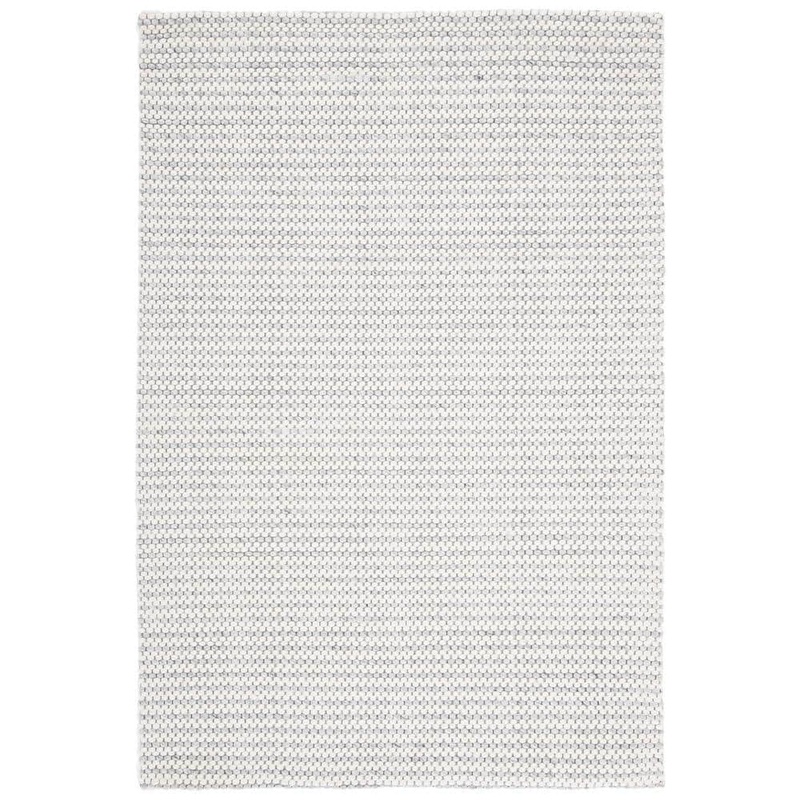 SAFAVIEH Marbella Light Gray/Ivory Doormat 3 ft. x 5 ft. Interlaced Striped Area Rug MRB392F-3