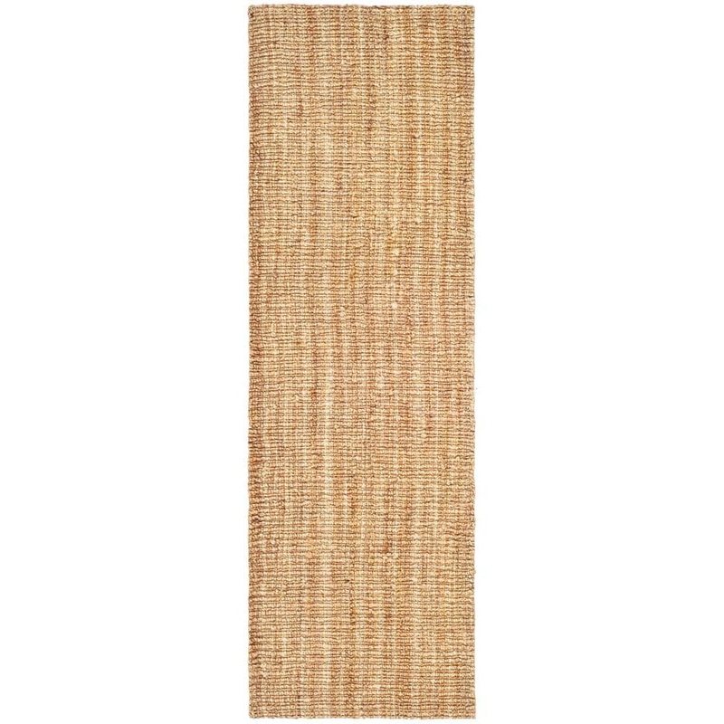 SAFAVIEH Natural Fiber Beige 2 ft. x 22 ft. Solid Runner Rug NF447A-2220