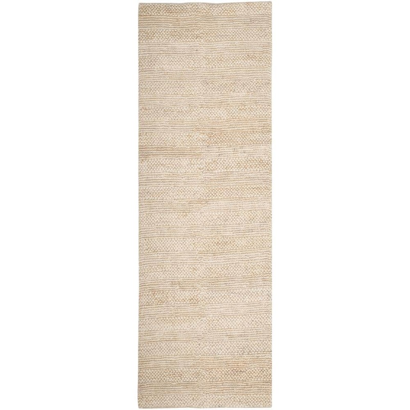 SAFAVIEH Natural Fiber Bleach 2 ft. x 14 ft. Solid Runner Rug NF212D-214