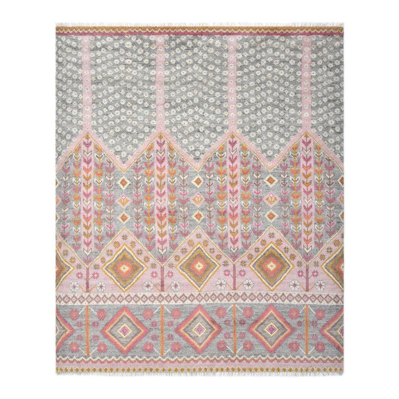 Solo Rugs Hudson Contemporary Pink 8 ft. x 10 ft. Handmade Area Rug S3399-PINK8x10