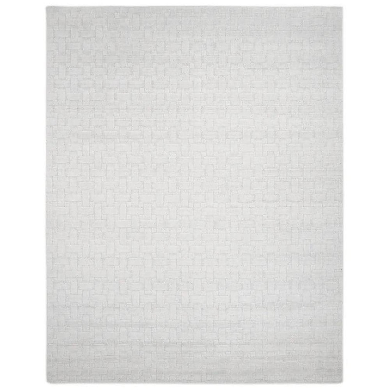 Solo Rugs Peyton Contemporary Modern Alabaster 5 ft. x 8 ft. Hand-Knotted Area Rug S1122-05000800-ALAB