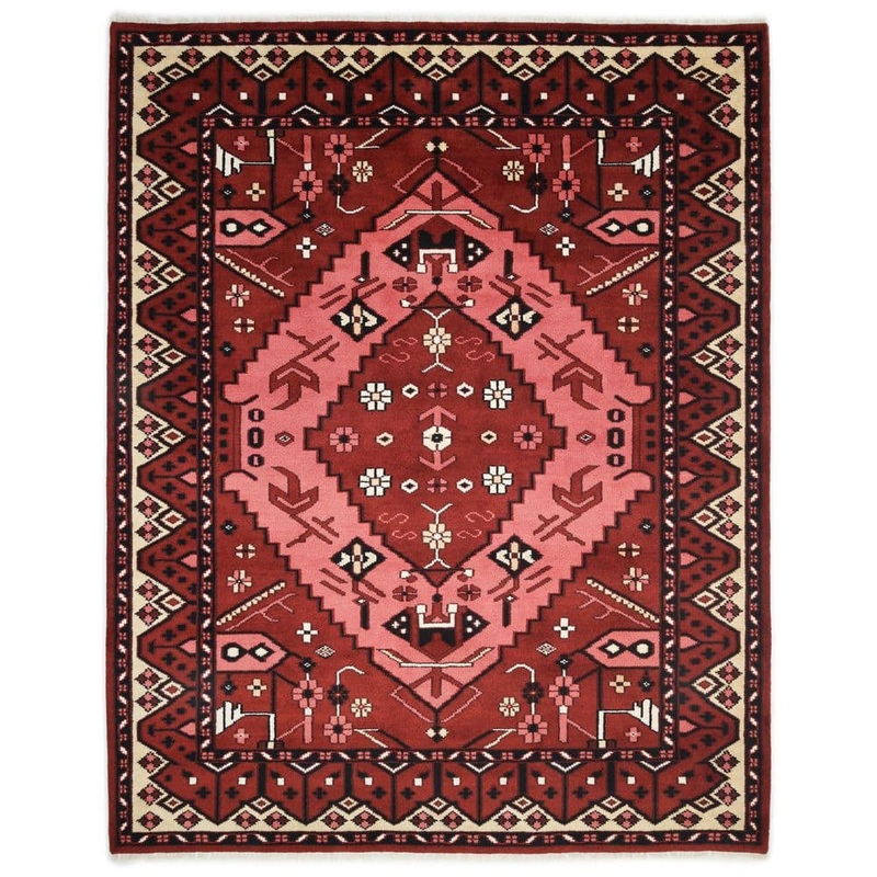 Solo Rugs Sahara Bohemian Red 9 ft. x 12 ft. Area Rug S3403-09001200-RUST